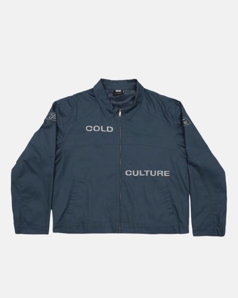 Cold Culture Ford Trench Jacket Blue | 20735-DUQG