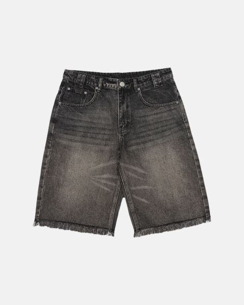 Cold Culture Frayed V2 Shorts Black Grey Blue | 80429-ILRN