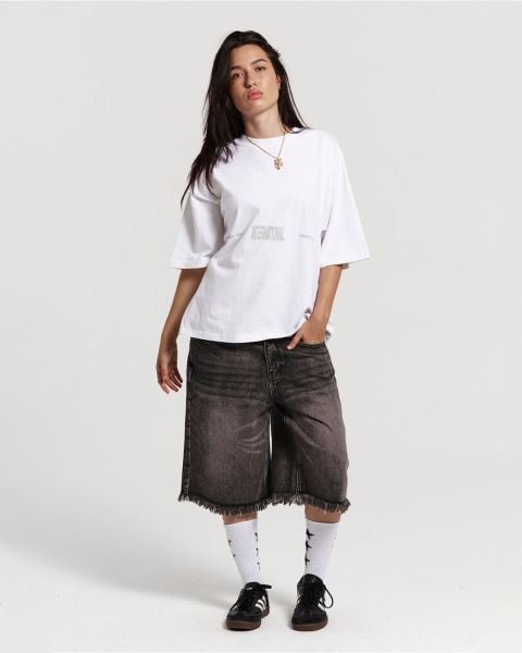 Cold Culture Frayed V2 Shorts Black Grey Blue | 80429-ILRN