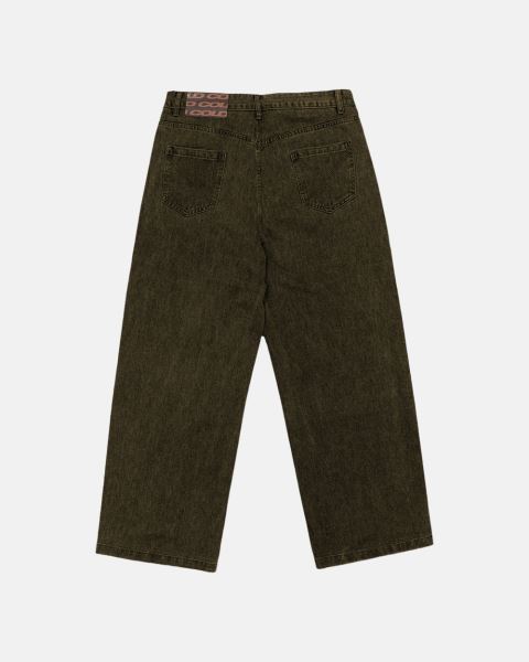 Cold Culture Frayed Waistband Jeans Dust Grey Denim Pants Grey Blue | 89457-RZGE