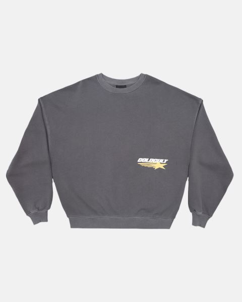 Cold Culture Galactic Glide Crewneck Sweatshirts Grey | 85439-WRMC