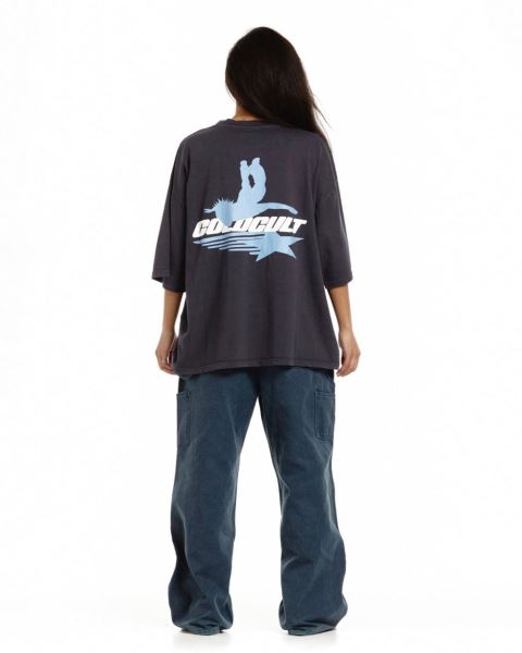 Cold Culture Galactic Glide T Shirt Brown | 92710-AEGC
