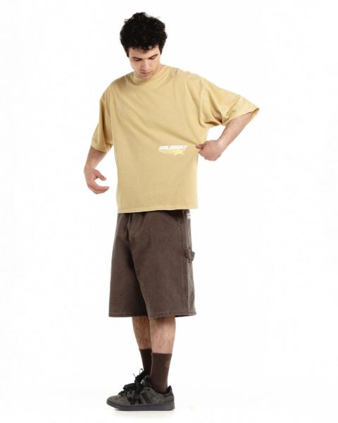Cold Culture Galactic Glide T Shirt Orange | 52384-OTDV