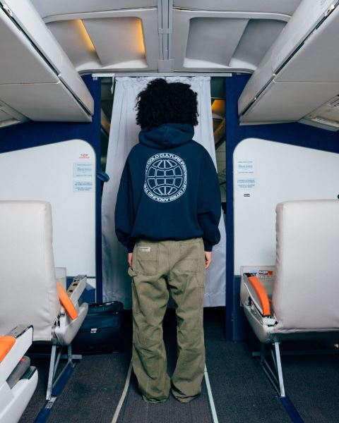 Cold Culture Globe Hoodie Blue | 79460-CERQ