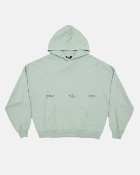 Cold Culture Globe Hoodie Green | 18706-CEBV