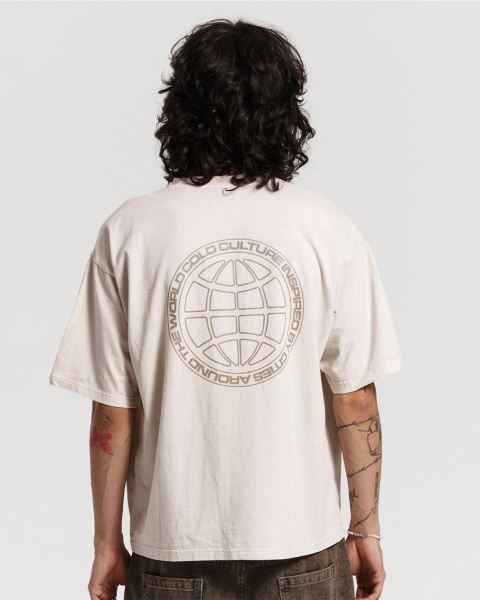 Cold Culture Globe T Shirt Grey | 03452-XHED
