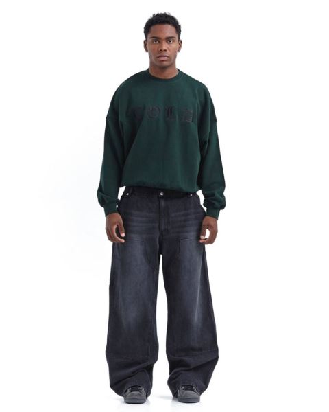 Cold Culture Gothic Crewneck Sweatshirts Green | 49683-AQBL