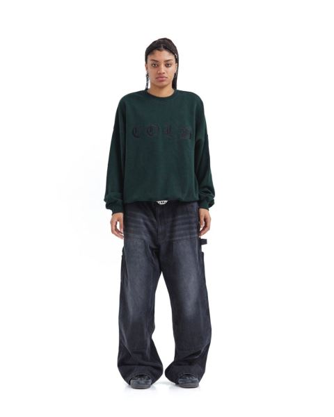 Cold Culture Gothic Crewneck Sweatshirts Green | 49683-AQBL