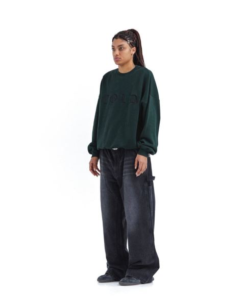 Cold Culture Gothic Crewneck Sweatshirts Green | 49683-AQBL