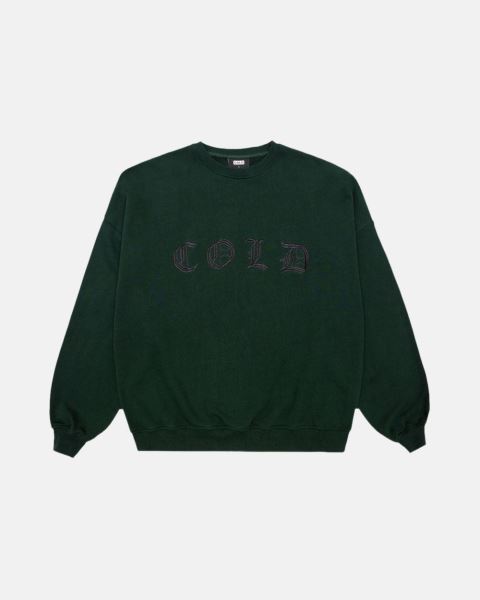 Cold Culture Gothic Crewneck Sweatshirts Green | 49683-AQBL