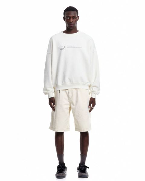 Cold Culture Heights Crewneck Sweatshirts White | 54937-UQIV