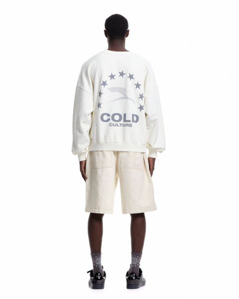 Cold Culture Heights Crewneck Sweatshirts White | 54937-UQIV