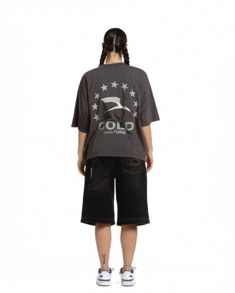 Cold Culture Heights T Shirt Grey | 26034-JYVQ