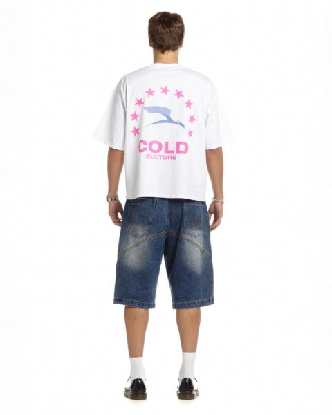 Cold Culture Heights T Shirt White | 93756-DHZY