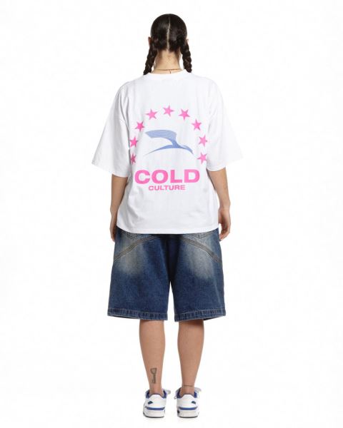 Cold Culture Heights T Shirt White | 93756-DHZY