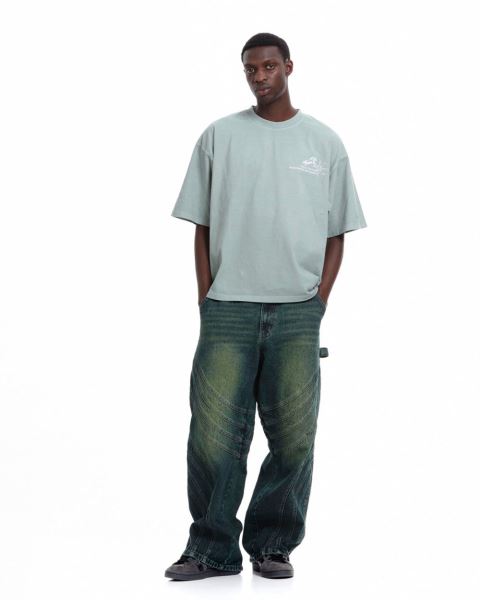 Cold Culture Horses T Shirt Beige Green | 46203-OWEB