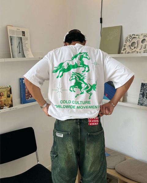 Cold Culture Horses T Shirt White | 27809-OLPV