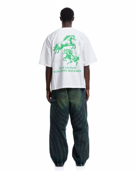Cold Culture Horses T Shirt White | 27809-OLPV