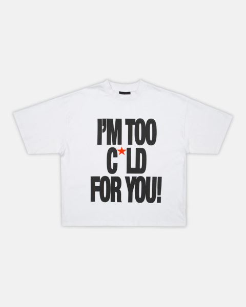 Cold Culture Im Too Cold T Shirt White | 45109-ATOF