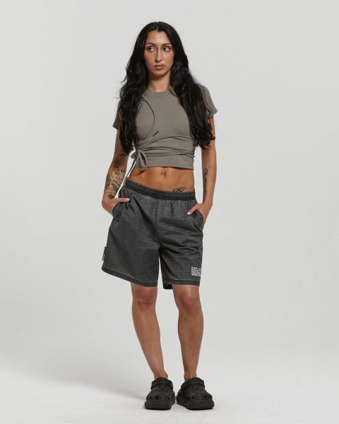 Cold Culture Industrial Swim Shorts Black | 79834-AGPM