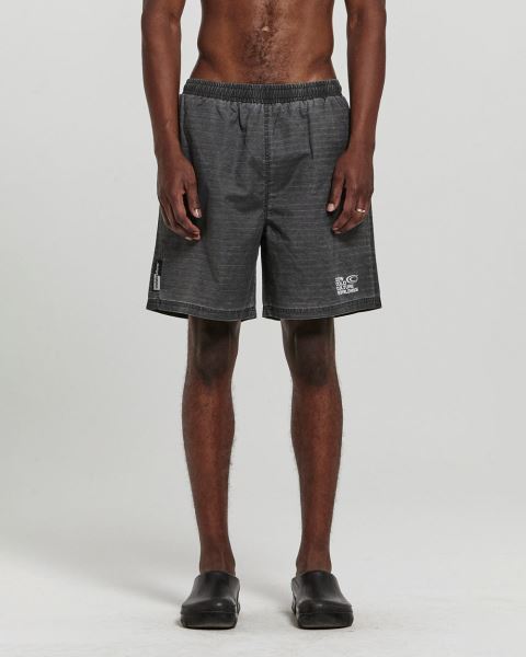 Cold Culture Industrial Swim Shorts Black | 79834-AGPM