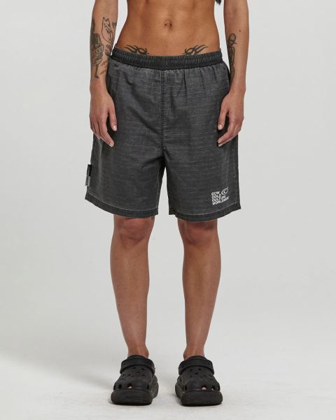 Cold Culture Industrial Swim Shorts Black | 79834-AGPM