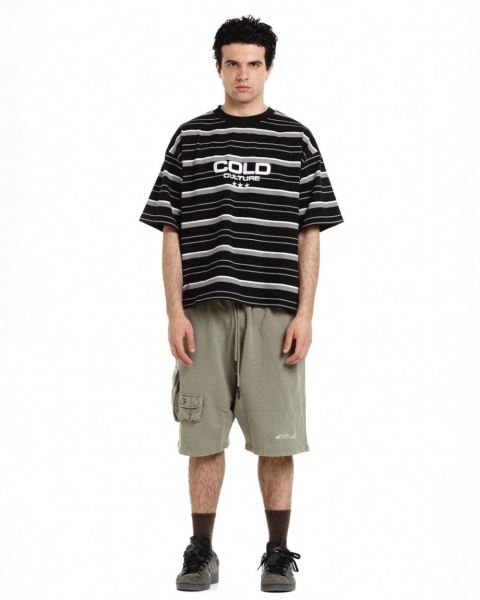 Cold Culture International Stars T Shirt Grey | 58246-ESXW