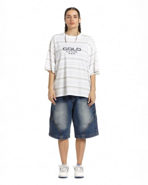 Cold Culture International Stars T Shirt Black | 69874-EASB