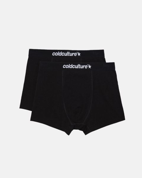 Cold Culture Italic Boxer 2 Pack) Underwear Black | 52489-OLXT