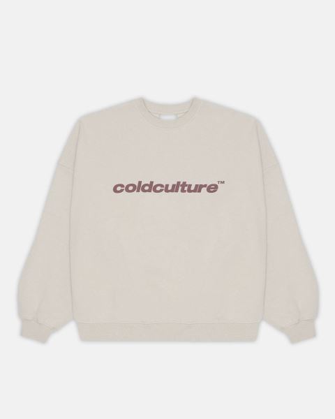 Cold Culture Italic Crewneck Sweatshirts Grey | 40627-MTPG