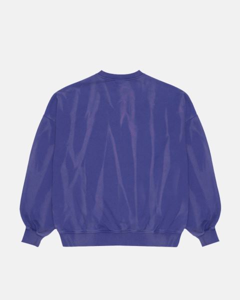 Cold Culture Italic Embroidered Crewneck Sweatshirts Purple | 97364-WYPI