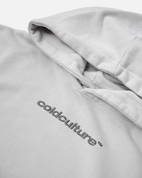 Cold Culture Italic Hoodie Light Grey | 72438-PQJB