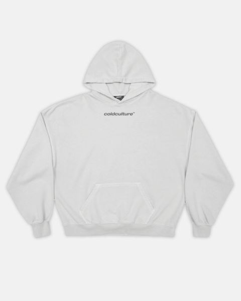 Cold Culture Italic Hoodie Light Grey | 72438-PQJB