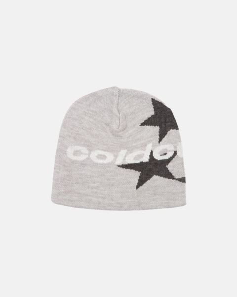 Cold Culture Italic Stars Beanie Light Grey | 37045-BTQI