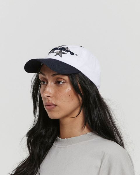 Cold Culture Italic Stars Caps White / Blue | 93821-VMTH