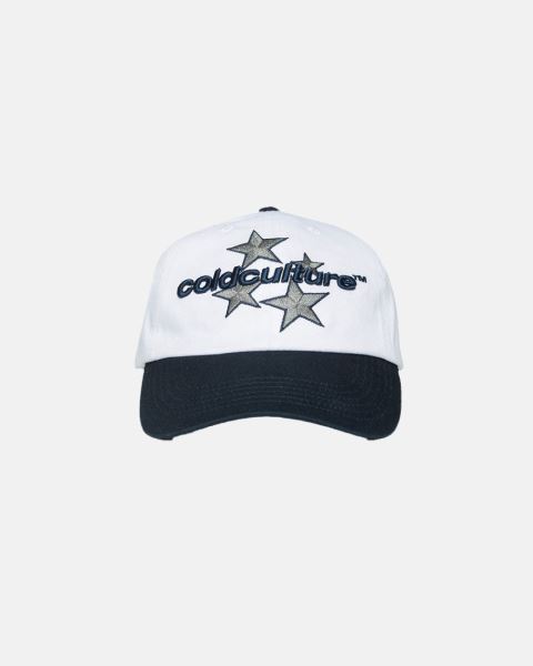 Cold Culture Italic Stars Caps White / Blue | 93821-VMTH