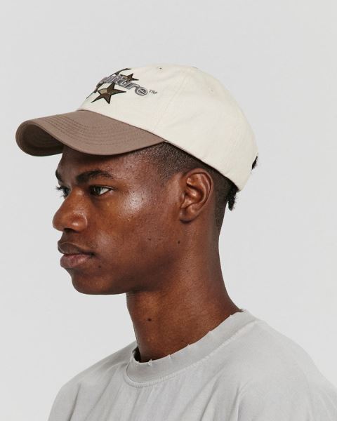 Cold Culture Italic Stars Caps White / Brown | 84351-EADI