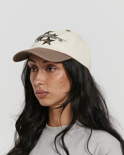 Cold Culture Italic Stars Caps White / Brown | 84351-EADI