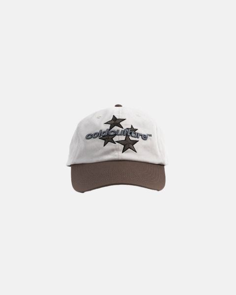 Cold Culture Italic Stars Caps White / Brown | 84351-EADI