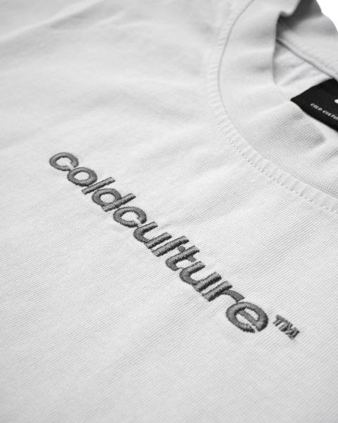 Cold Culture Italic T Shirt Light Grey | 21367-HRZV
