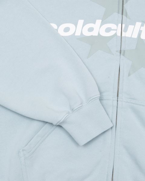 Cold Culture Italic-stars Zip Hoodie Blue | 29683-RQWM