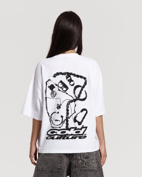 Cold Culture Jewelry T Shirt White | 45287-MOKD