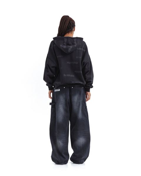 Cold Culture Languages Zip Hoodie Black | 90527-HWXP
