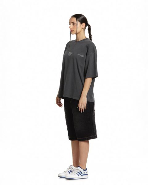 Cold Culture Laurel World T Shirt Grey | 23560-MEAW