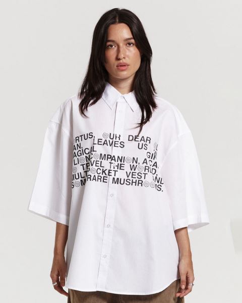 Cold Culture Legacy Shirt White | 95387-KPXW