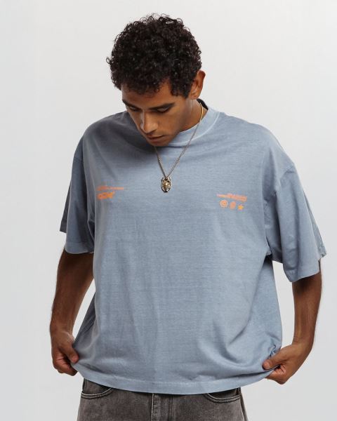 Cold Culture Liquid Halftone T Shirt Grey | 16208-EKVP