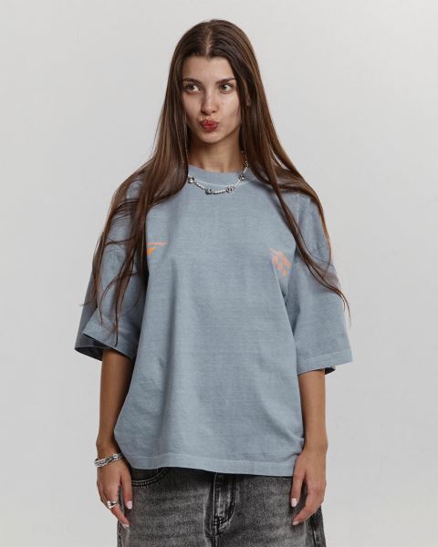 Cold Culture Liquid Halftone T Shirt Grey | 16208-EKVP