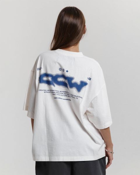 Cold Culture Liquid Halftone T Shirt White | 45812-FQKX