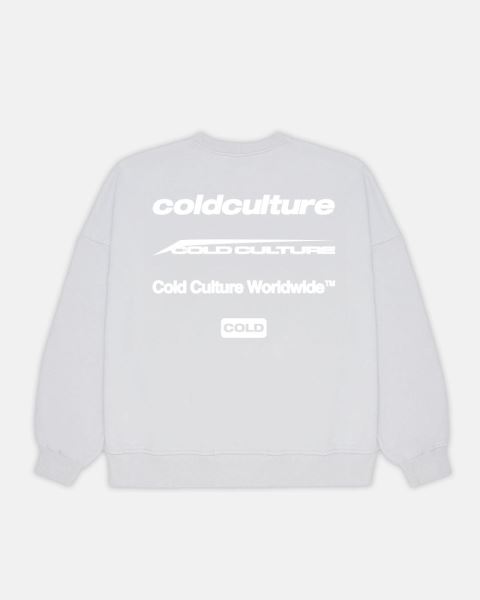 Cold Culture Logotype Crewneck Sweatshirts Light Grey | 19827-JTKN