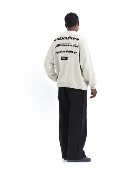 Cold Culture Logotype Knitwear Grey | 70916-RTHY